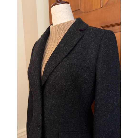 Boden British Tweed Wool Blazer Womens Size 6 Charcoal Two-Button Jacket - Picture 1 of 13